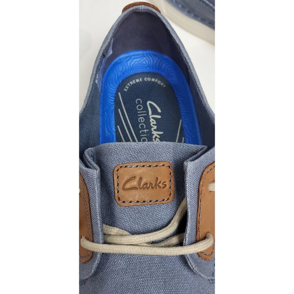 Clarks Gereld Tie Blue Mens Casual Shoes Size 8.5 - Picture 7 of 10